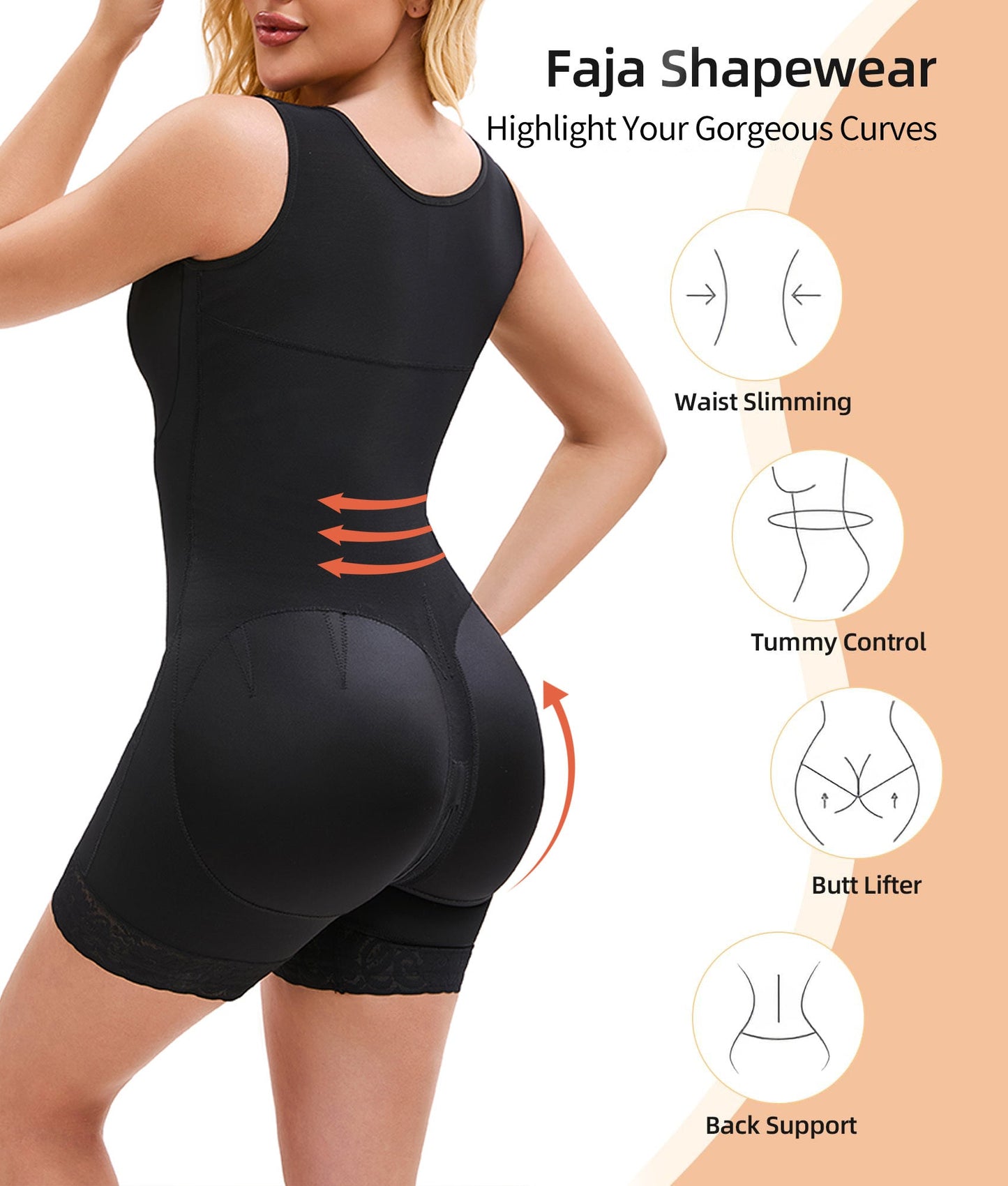Fajas Colombiana Shapewear For Women Tummy Control
