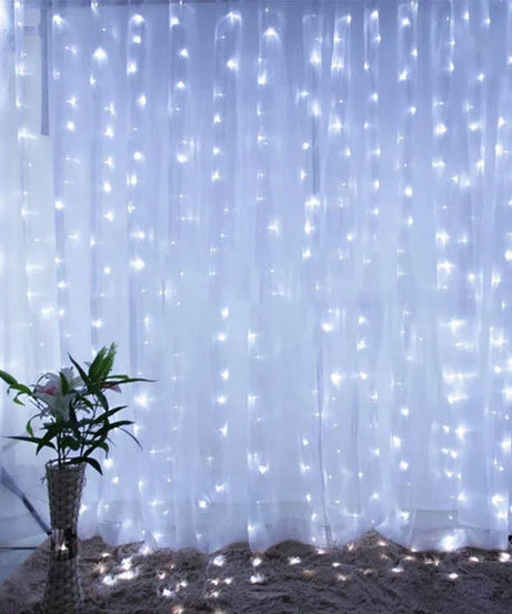 Christmas Lights Curtain Garland