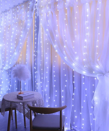 Christmas Lights Curtain Garland