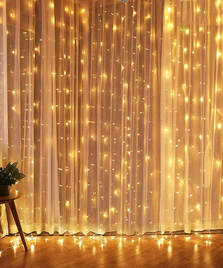 Christmas Lights Curtain Garland