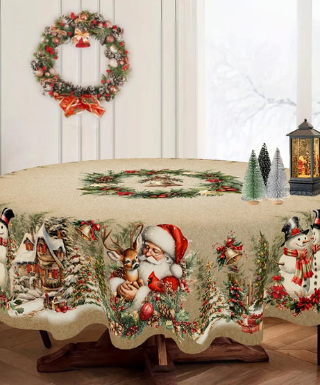 Vintage Christmas Tablecloth