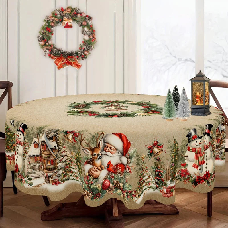 Vintage Christmas Tablecloth