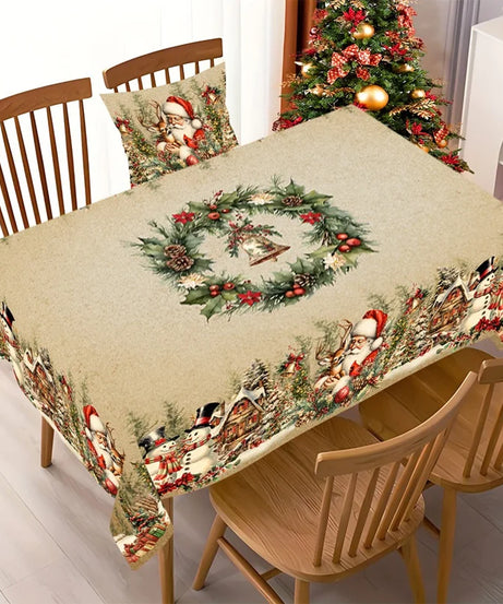 Vintage Christmas Tablecloth