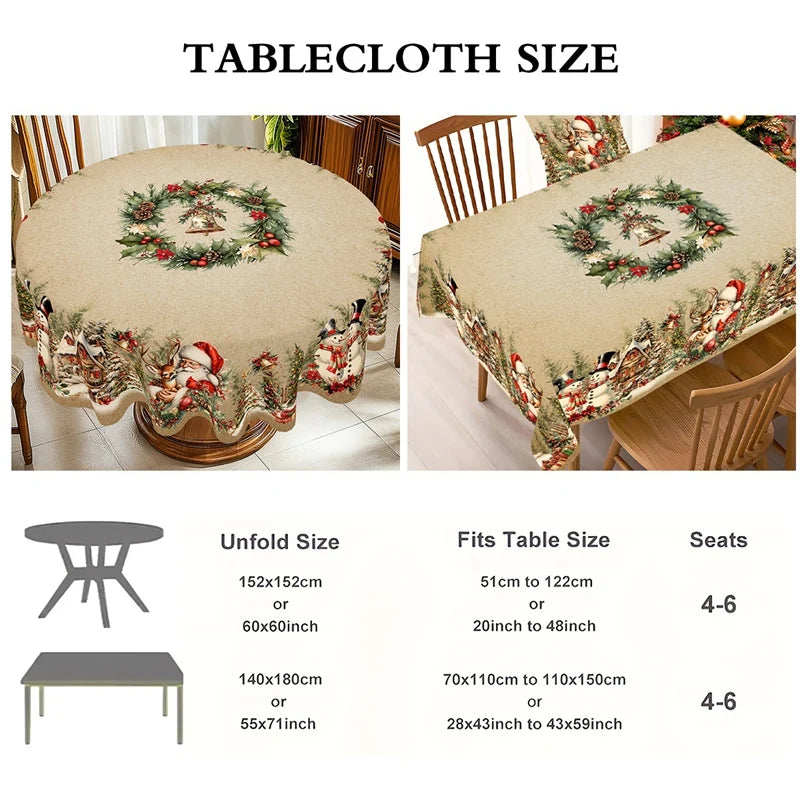 Vintage Christmas Tablecloth