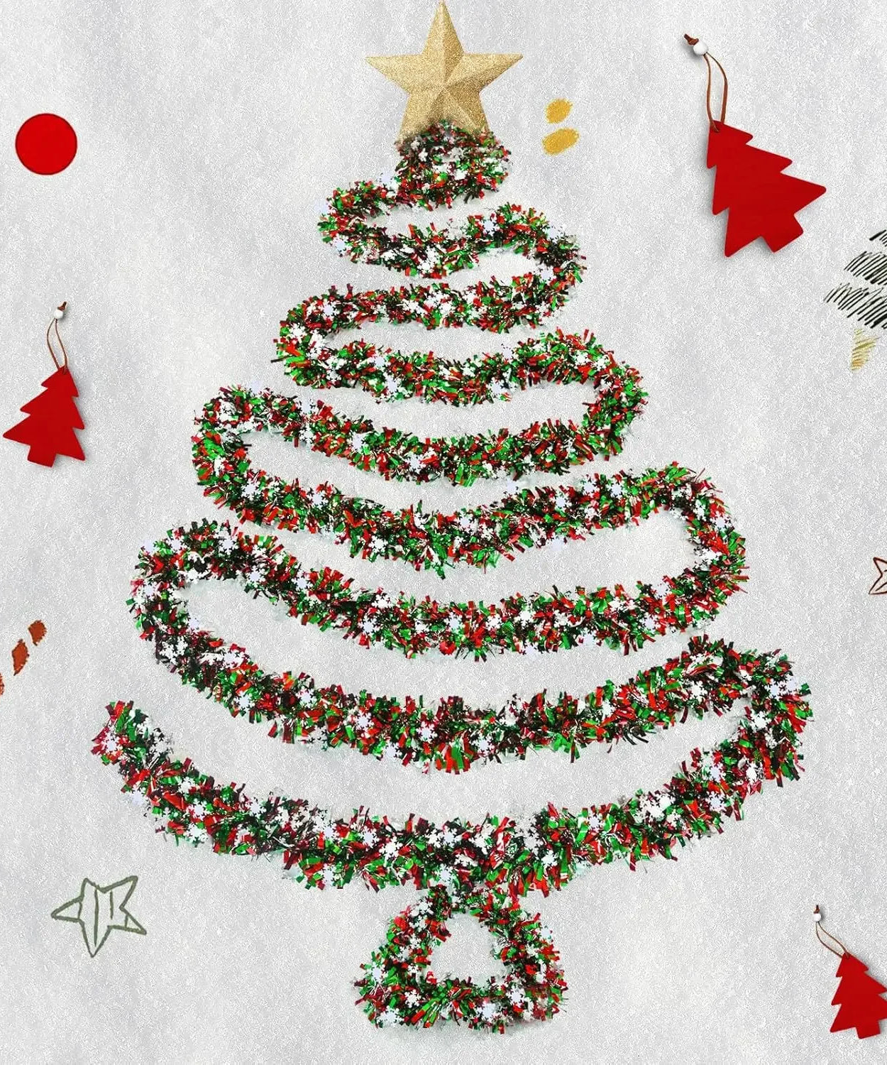 Christmas Snowflake Tinsel