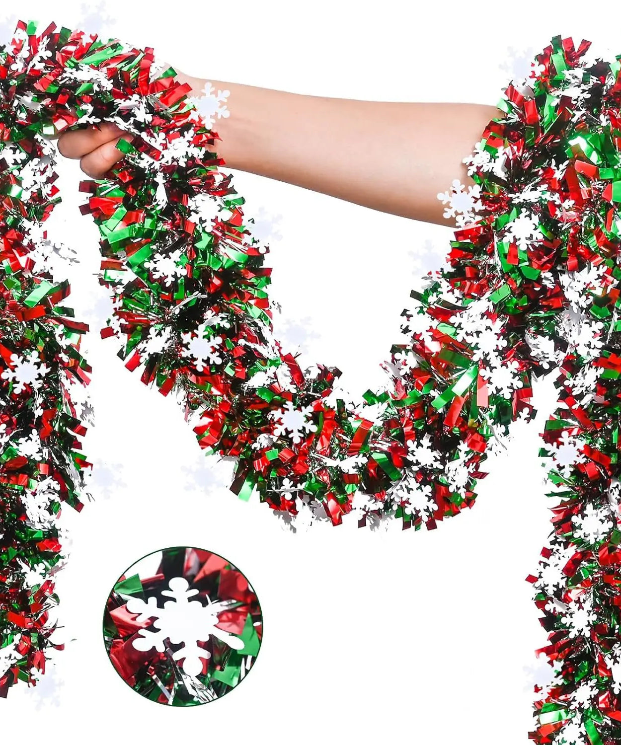 Christmas Snowflake Tinsel