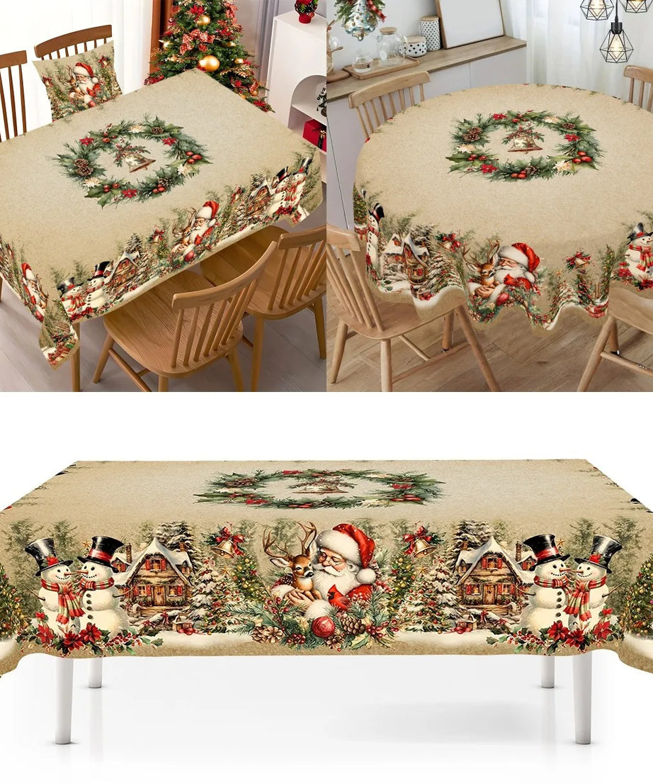 Vintage Christmas Tablecloth