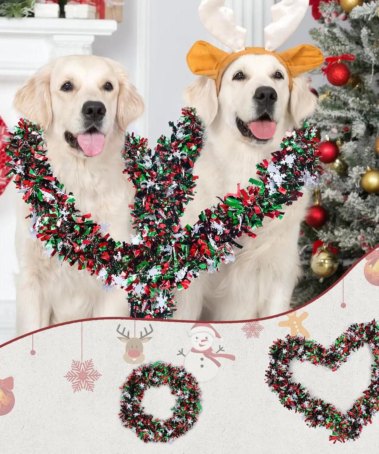 Christmas Snowflake Tinsel