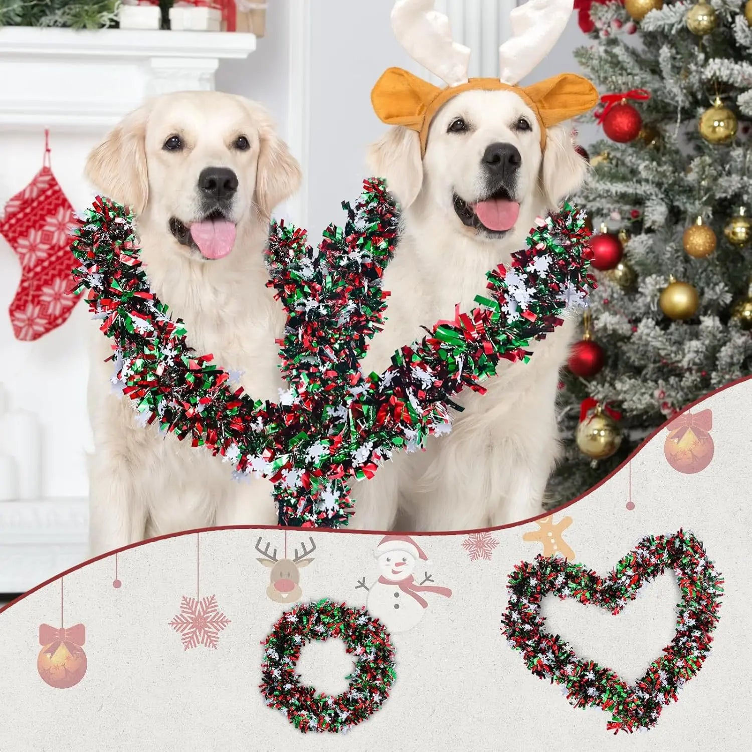 Christmas Snowflake Tinsel