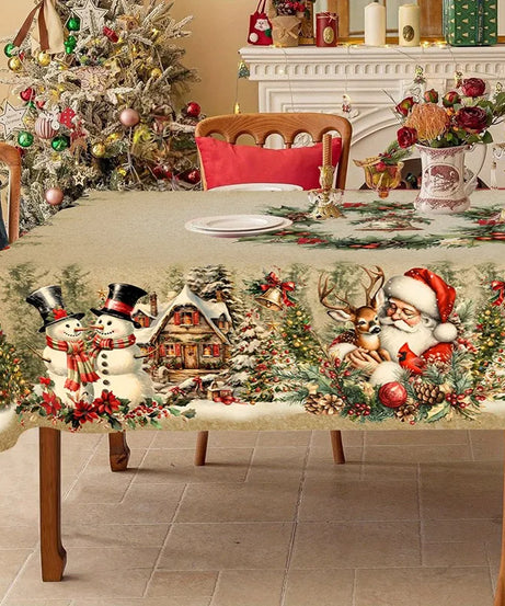 Vintage Christmas Tablecloth