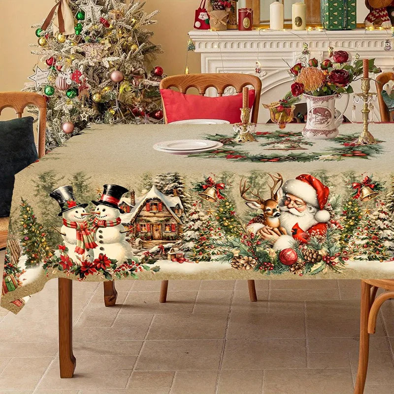 Vintage Christmas Tablecloth