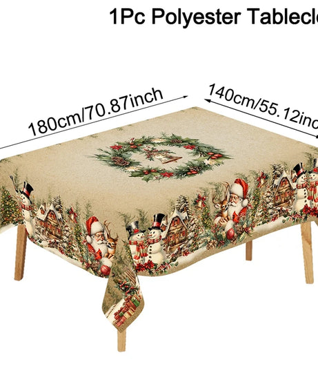 Vintage Christmas Tablecloth