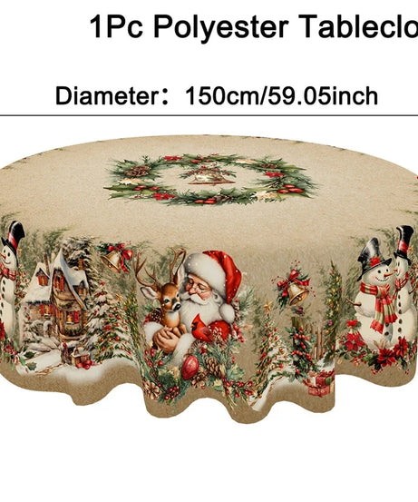 Vintage Christmas Tablecloth