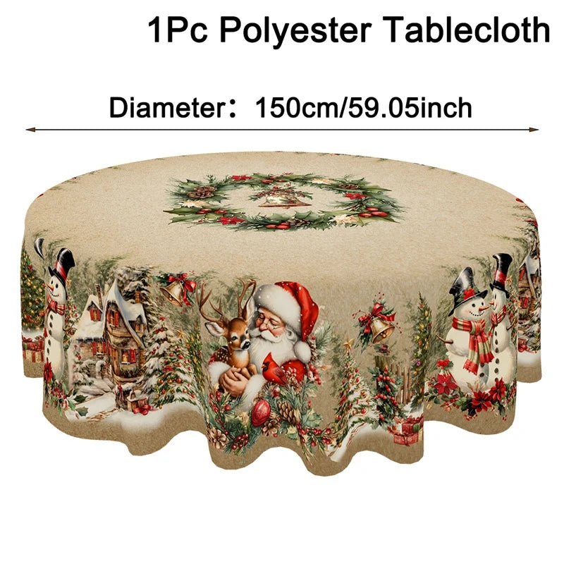 Vintage Christmas Tablecloth