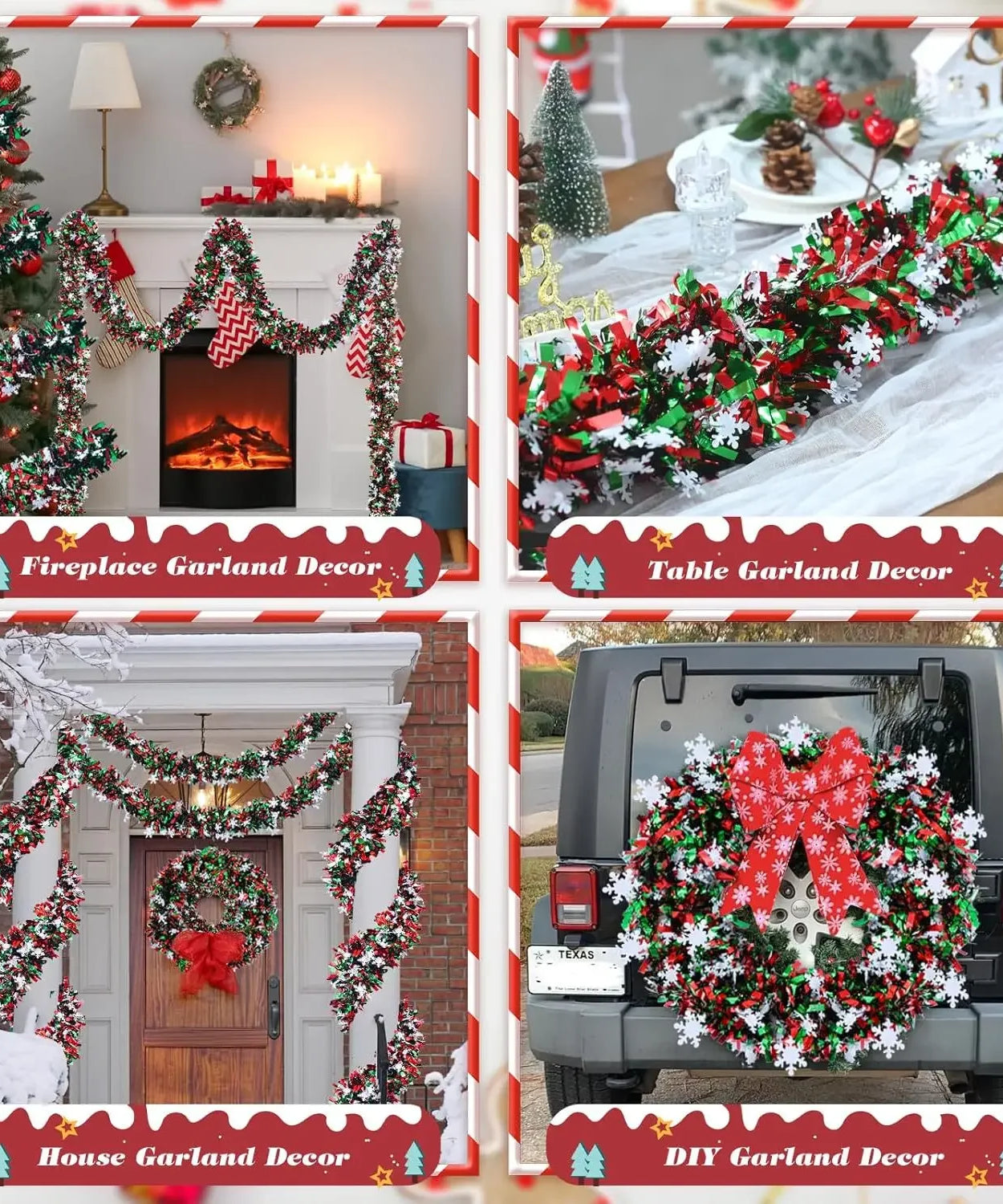 Christmas Snowflake Tinsel